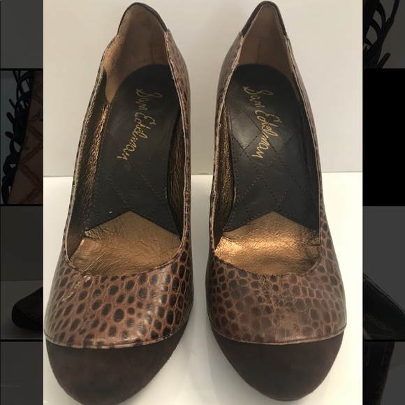 Sam Edelman brown leather heels pumps 8 - Picture 2 of 7